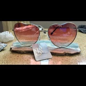 NWT: Heart shaped sunglasses.